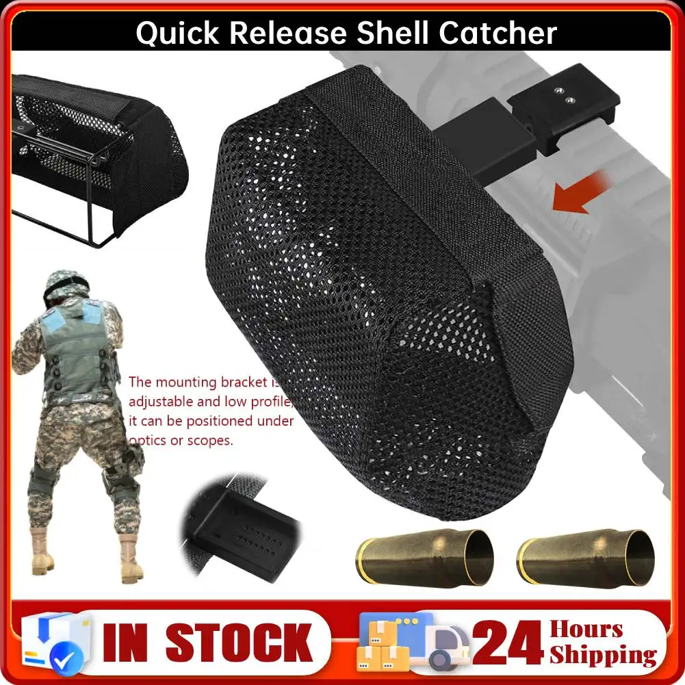 

Быстросъемный латунный мешок для патронов с отстегивающимся нейлоновым сетчатым мешком Picatinny, уличная сумка-сетка для сбора патронов и аксессуаров