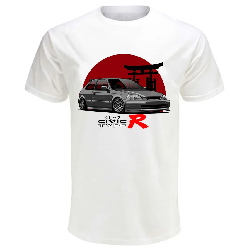 Integra Type R Spoon Sport T-Shirt Summer Men Short Sleeve Hip Hop Boy Casual Shirt Civic Type R eg EK Car Classic White Tees