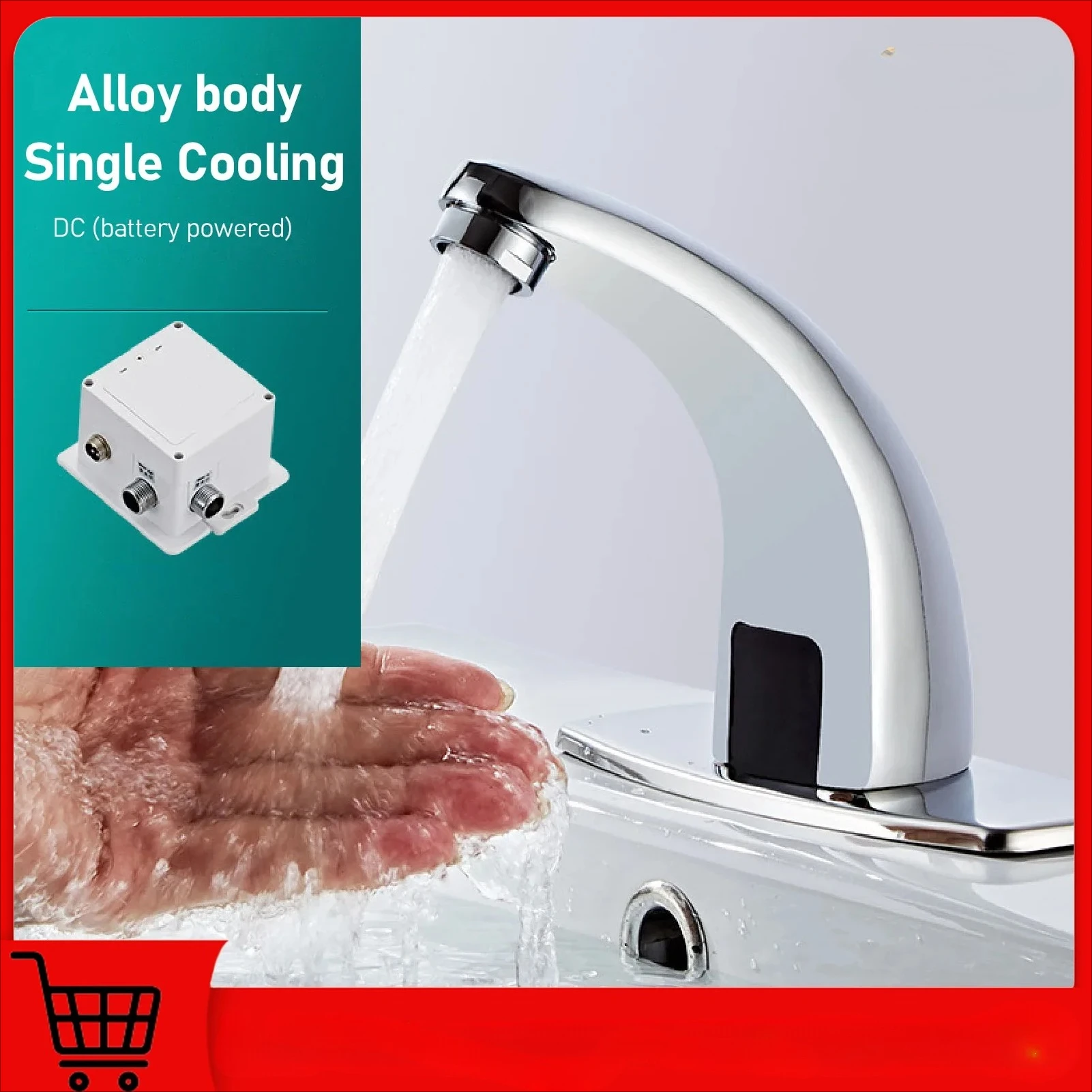 

Sensor Faucet Energy Saving Infrared Sensing G1/2 Automatic Sensor Bathroom Faucet High Sensitivity Fine Polished for Bathroom