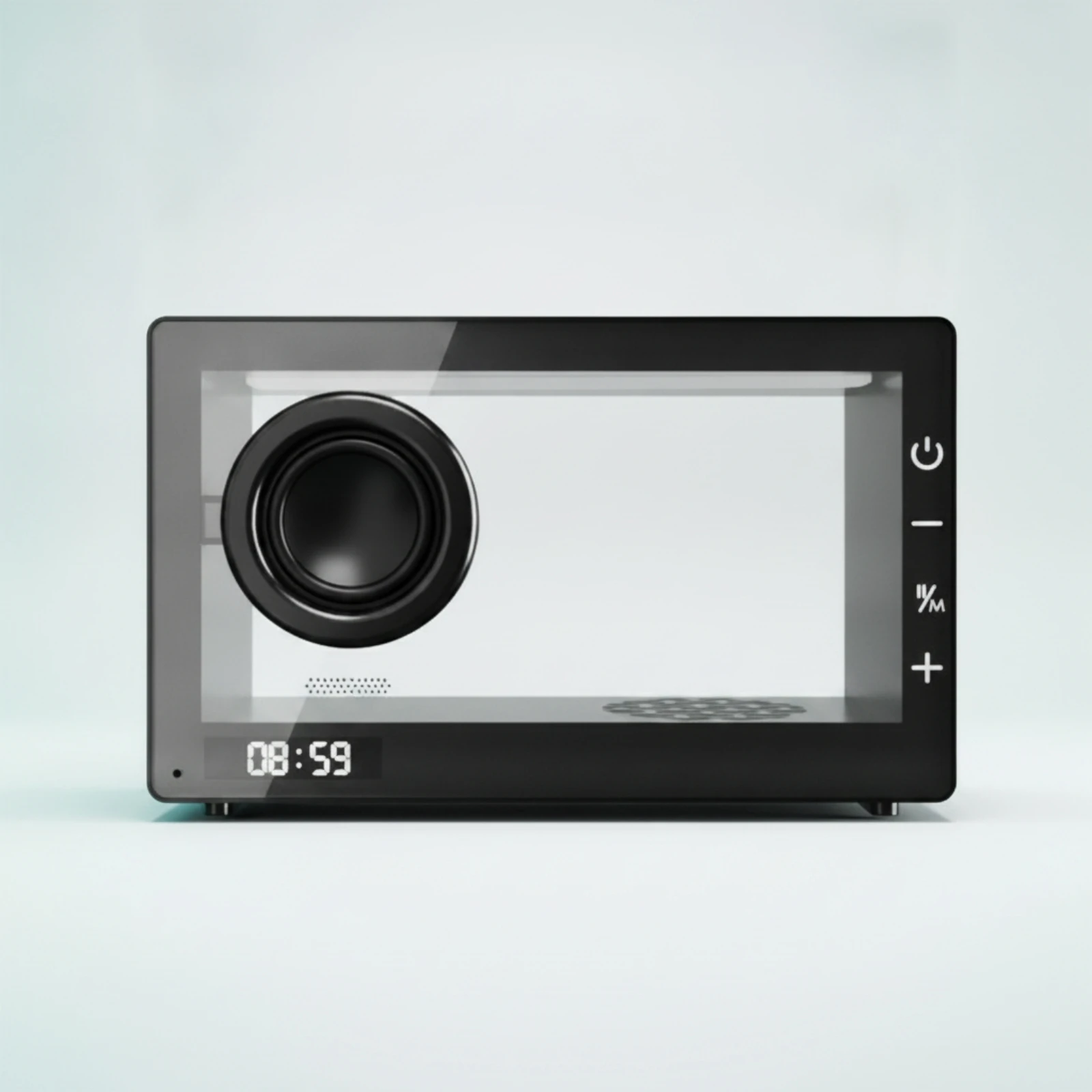 Transparent Speaker Compact Speaker with Rgb Light Colorful Multi-Color for Students, Desk, Bedroom