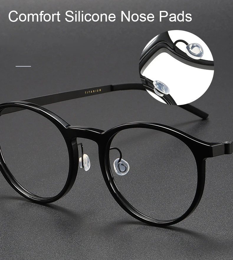 Denmark Brand Glasses Frame Men Women Vintage Round Acetate Titanium Prescription Eyeglasses Myopia Optical Eyewear 1836 Gafas