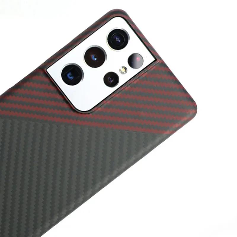 Carbon Fiber Case for Samsung Galaxy S21 Ultra S21 S21 Plus Phone Case Aramid Fiber Protection Cover