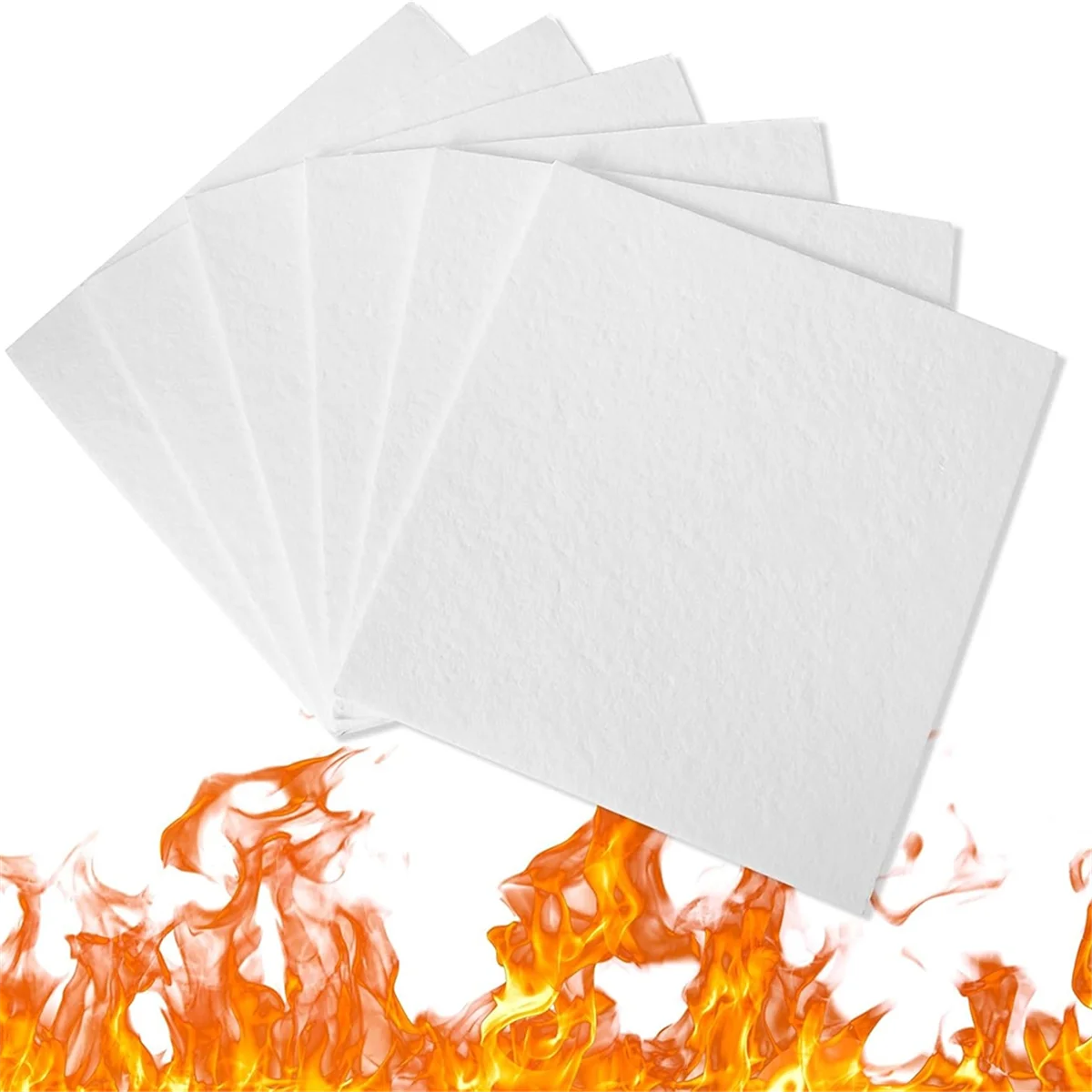 New 15 Sheets Ceramic Fiber Paper Insulation Gasket Paper Fireproof Microwave Kiln Paper for Furnace Fireplace DIY Materials