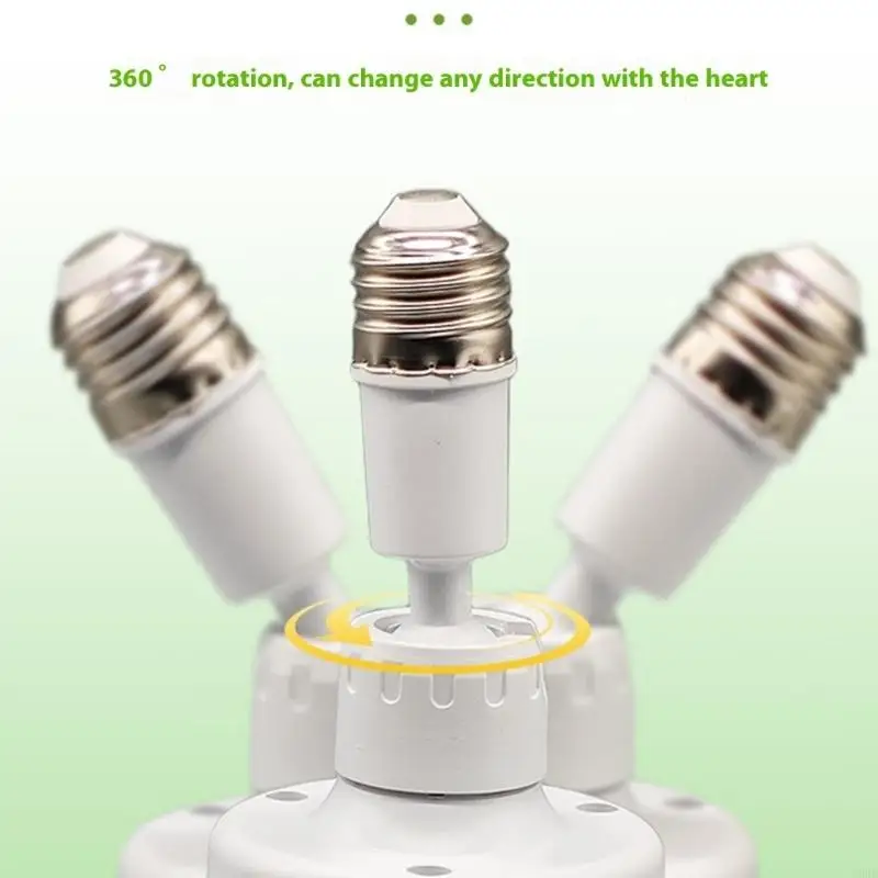   E27 Ceiling Fan 360 Degree Adjustment Low Noise Electric Fan Indoor Cooling Fan