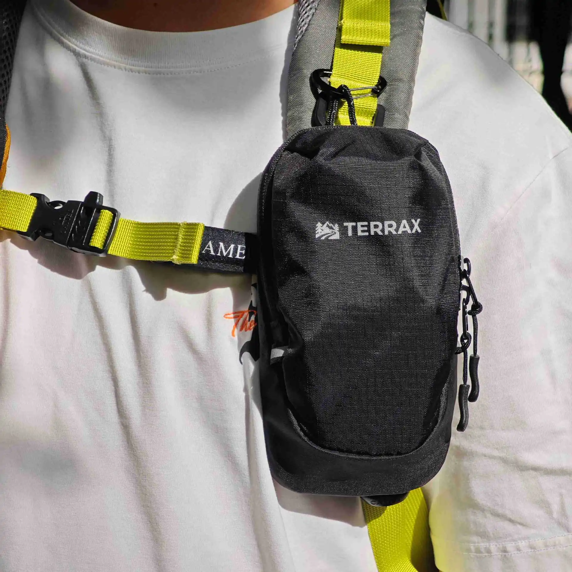 Outdoor-Armtasche, multifunktionale Wander-Aufbewahrungstasche, Wasserflaschen- und Handytasche, verstellbarer, erweiterbarer Rucksack für Camping, Wandern, Sport