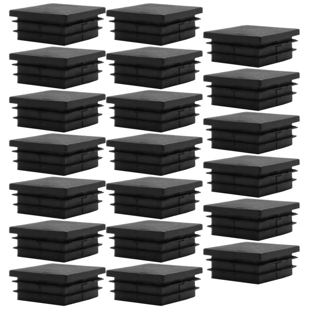 20 Pcs Durable Square Plastic Hole Plugs for Chair Legs Furniture End Caps Anti-Wear Insert Fixings plug hole protection