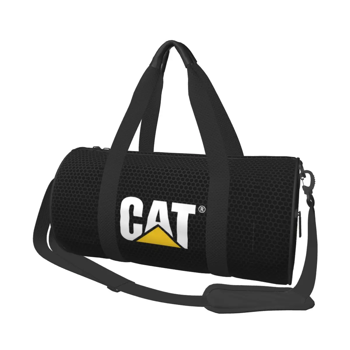 CAT-CATERPILLAR Weekend Gym Yoga Luggage Bags Men Women Sport Duffle Bag Round Large Capacity Travel Duffel Bag