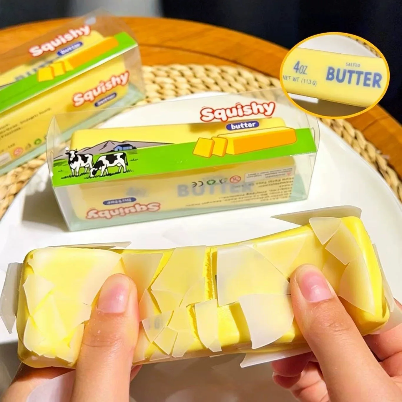 Crispy Yellow Cream Stick Kneading Simulation Food Play Toy Slow Rebound Decompression Vent New Hot-Selling Stress Relief