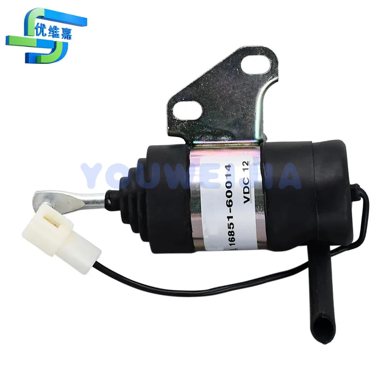 12V Fuel Shut Off Solenoid 6670776 16851-60014 16851-60010 052600-4530 Compatible With Bobcat Excavator 316 319 E10 E14 E16