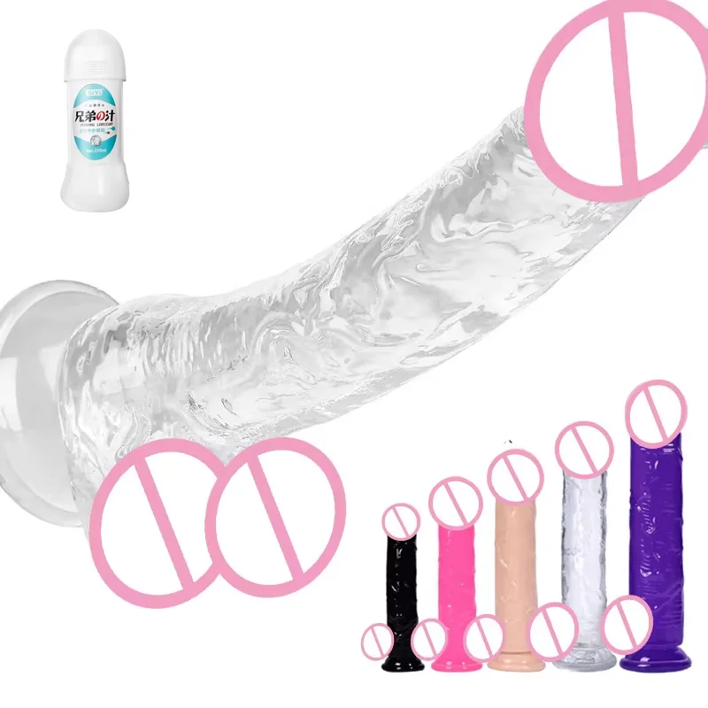 Realistic Big Jelly Dildo Wearable Strap on Penis For Women Masturbators Erotic Anal  Gay Penis Suction Cup Dick Sex Toys 18+