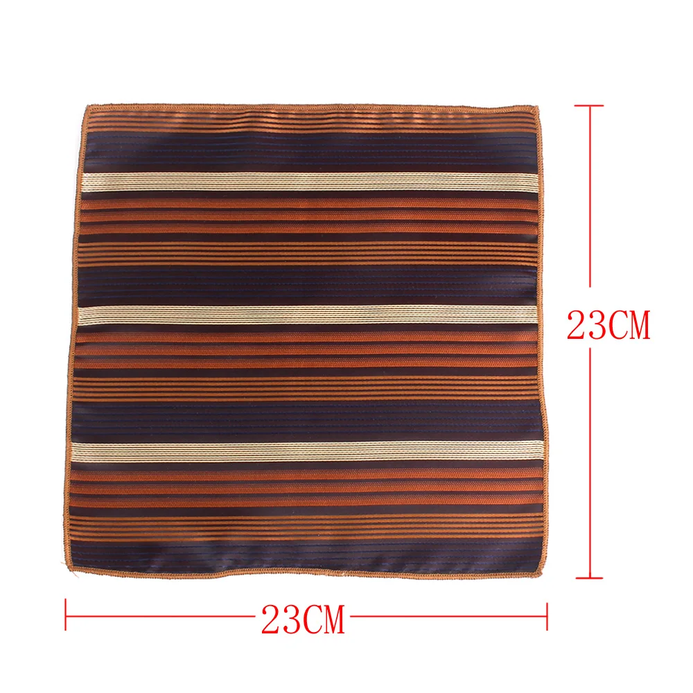 Fashion Green Pocket Square For Men Women Jacquard Chest Towel Gentlemen Hankies Men\'s Suits Handkerchief Striped Pocket Towel