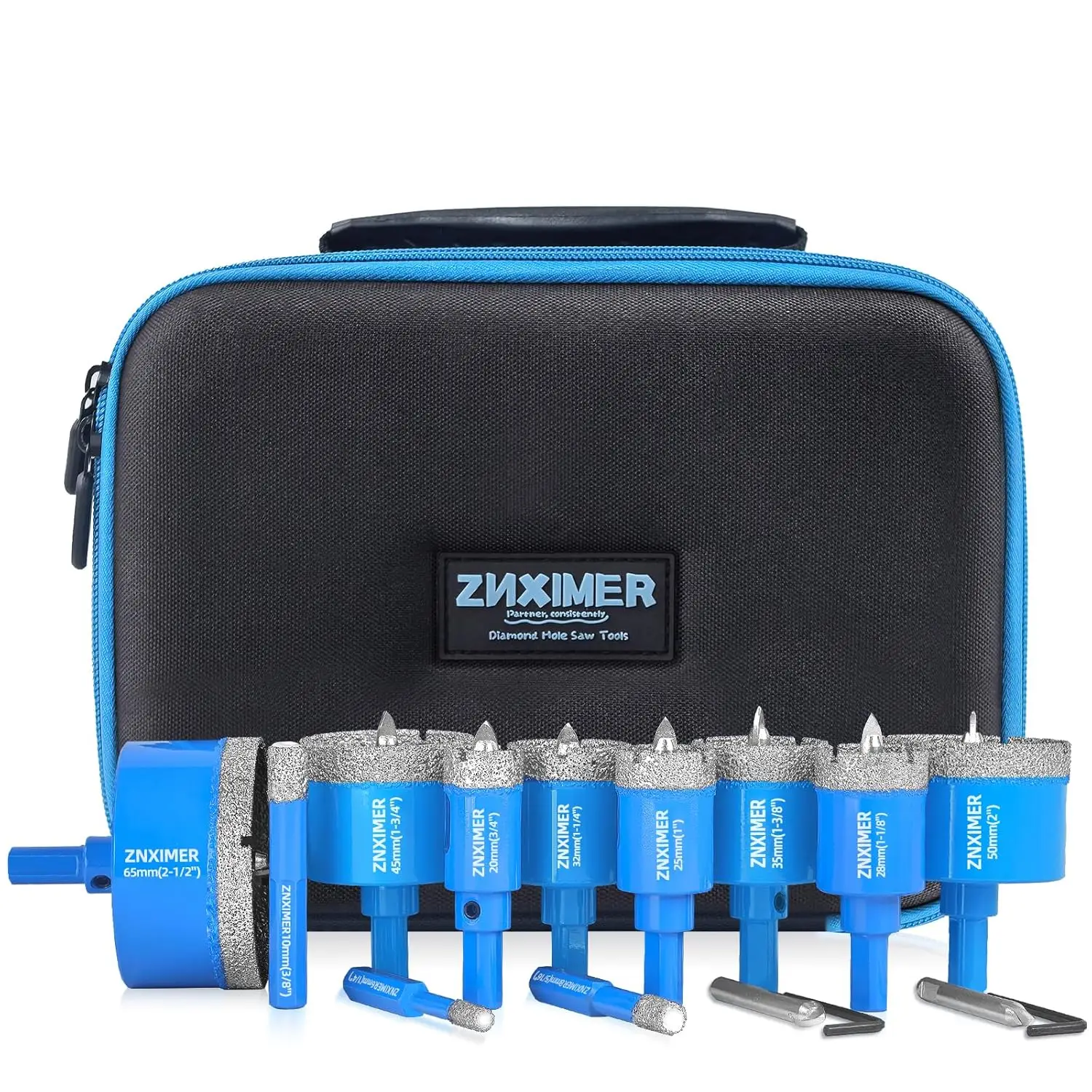 

Diamond Hole Saw Kit with Pilot Bit for Marble, Granite, Ceramic Tiles - Multiple Sizes Available