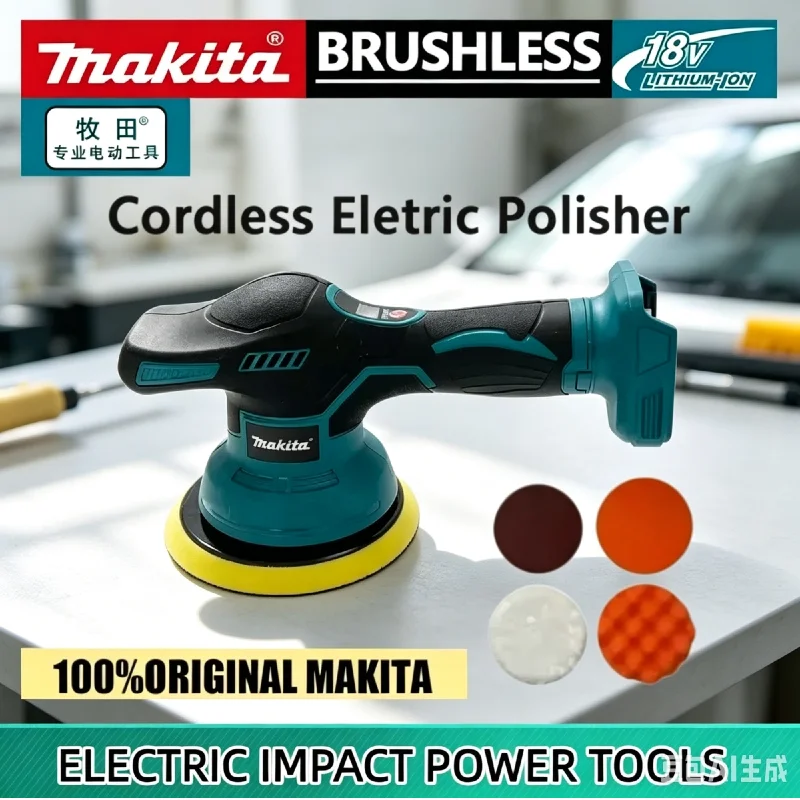 

Makita Wireless Digital Display Polisher 8 Speed Adjustment Car Detailing Wax Polishing Tool For Makita 18V Lithium