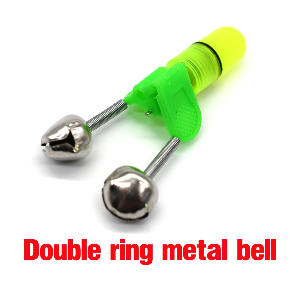 MNFT Led Night Fishing Rod Bite Bait Alarm Light Twin Bells Clip Alerter Sea Fishing Practical Tools 10Sets/20Sets/30Sets image 6