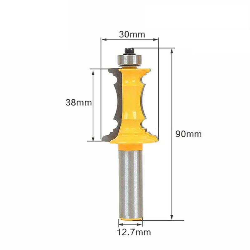 1 pz 12mm 1/2 "gambo piccolo cassetto a mitra anteriore modanatura Router Bit porta corrimano linea tenone Cutter per utensili in legno