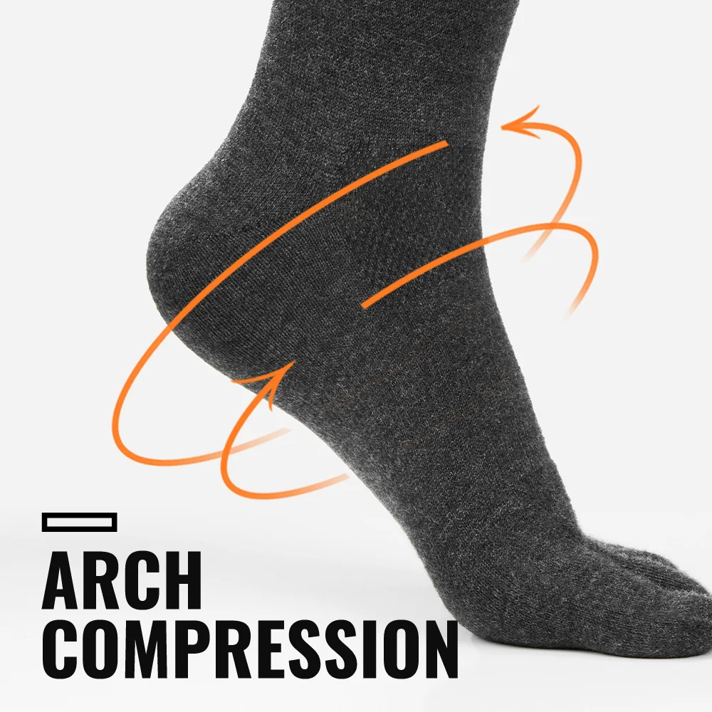 WRELS 1/2/3Pairs Merino Wool Five Finger Socks Running Toe Socks for Men Women Breathable Quick Dry Cushion Athletic Hikin Socks