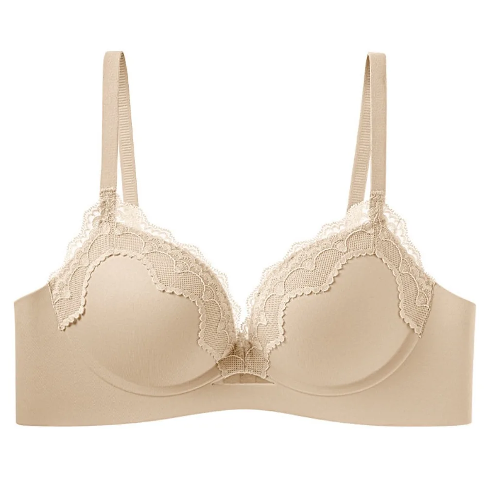 BANERDANNI Ladies 3D Lace Brassiere Pure Look Push‑Up Uplift Side Fat Collect Soft Skin‑Friendly Casual Daily Wear Intimatesセクシー