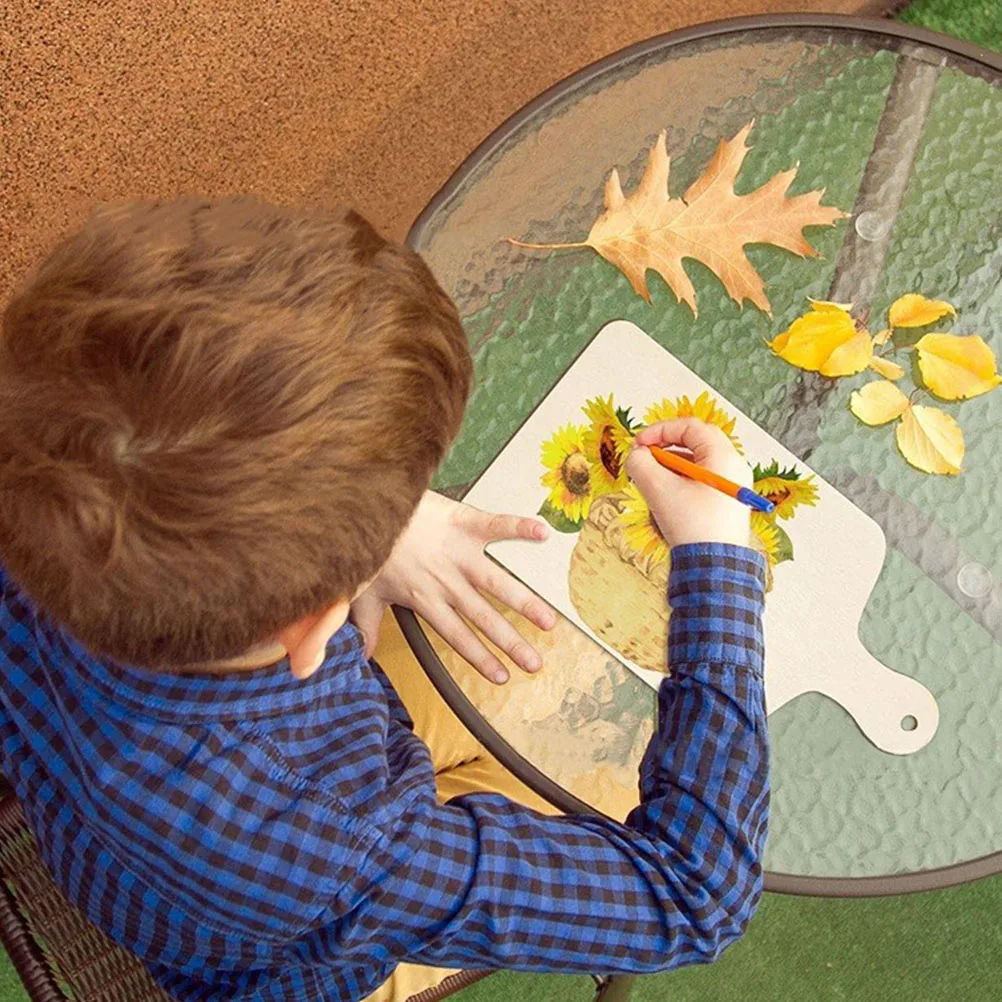 

12Pcs Unfinished Wood Cutting Board Chopping Tray for DIY Crafts Kids Graffiti Household Accessories DIY Wood Trays