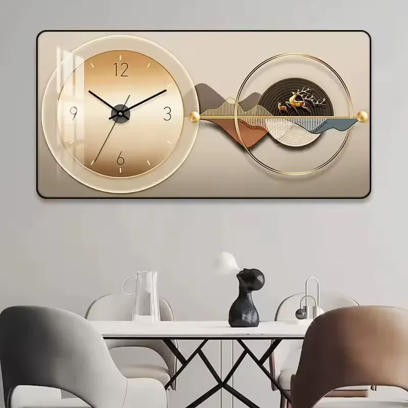 for Modern Nordic Luxury Digital Needle Display Three-piece Wall Clock Aluminum Simple Living Room Decor