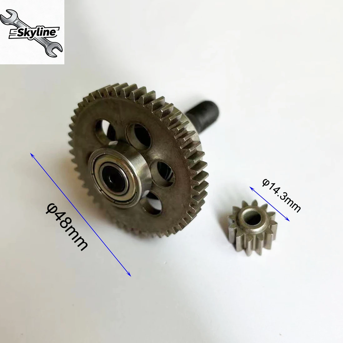 

48 мм 47 зубьев шестерня в сборе для литий-ионной газонокосилки, зарядные шестерни для электрической бензопилы, аксессуары для мини-пилы