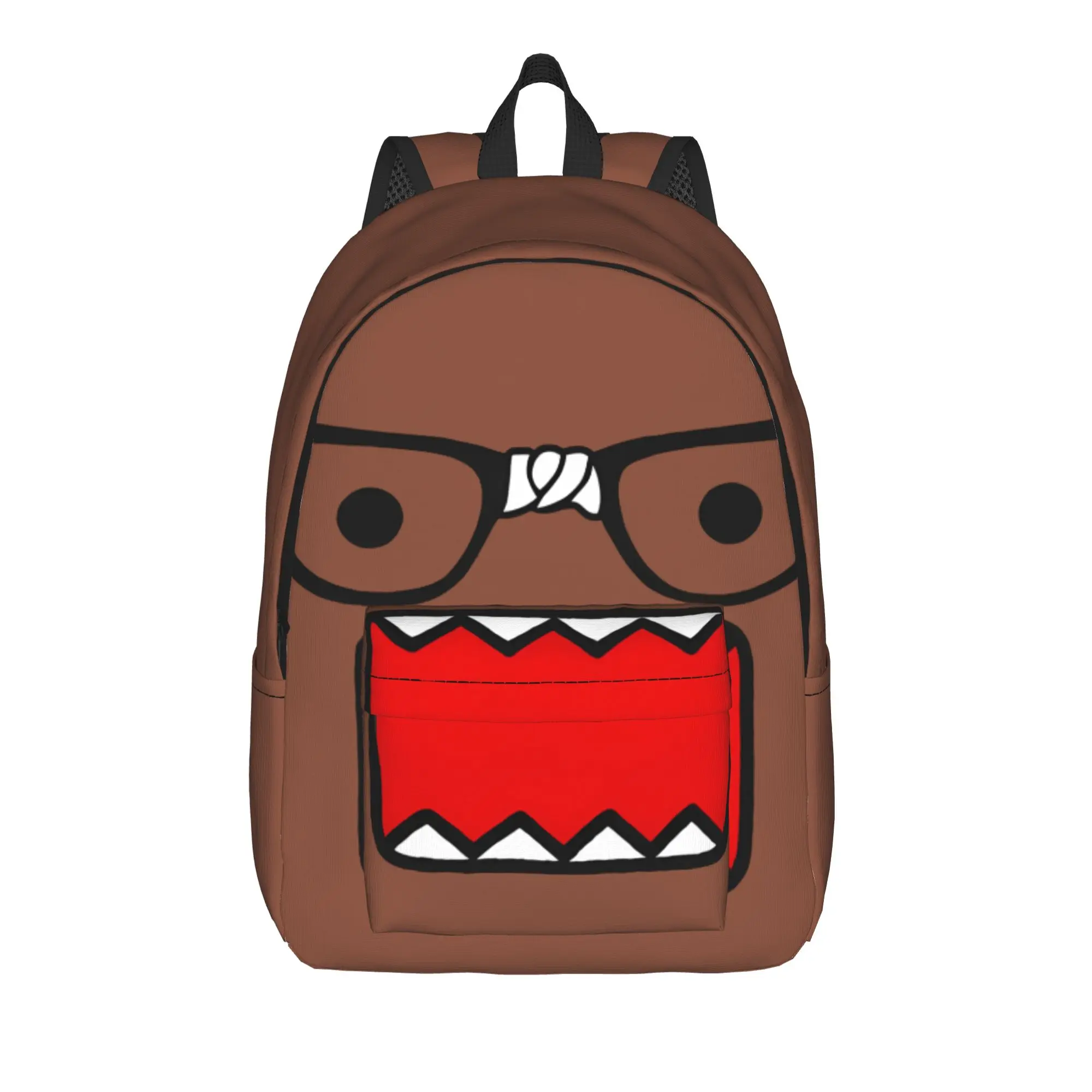 Domo Kun Face Anime Cool Backpack Sports Student Hiking Travel Meme Doll Daypack for Men Women Laptop Computer Shoulder Bag