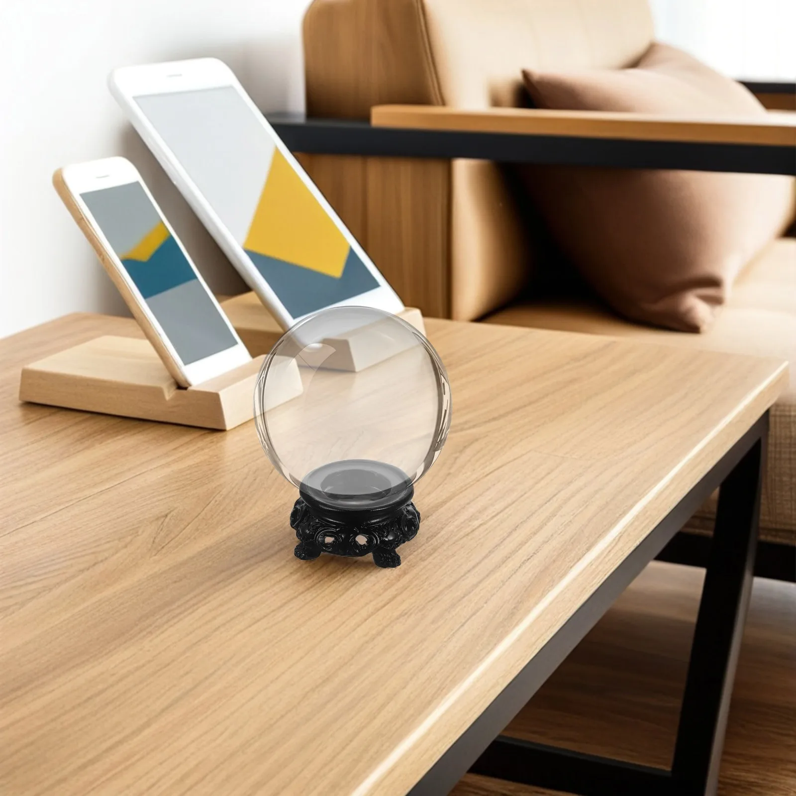 

1pcs Crystal Ball Stand Resin Vintage Display Base For Hollow Sphere Desktop Home Office Decoration Pendulum Support