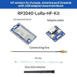 RP2040-LoRa HF Development Board Kit+Adapter Board SX1262 850-930Mhz Development Board Supports GFSK LoRa