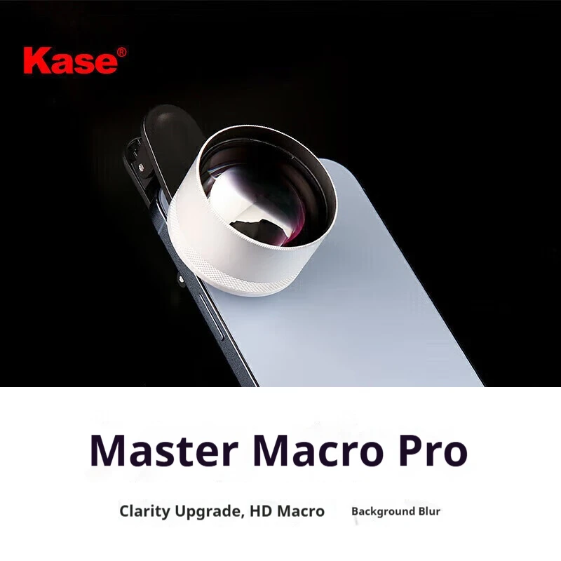 Kase Smartphone Master Macro Lens Pro with Clip for iPhone 15 14 13 Huawei Xiaomi Samsung 17mm Thread Cell Phone Lens Attachment