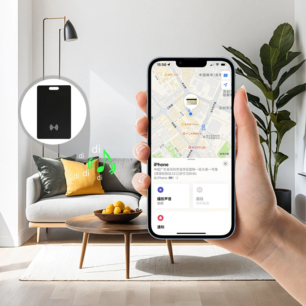 Wallet Anti Loss Device with Wireless Charging Smart Item Tracker Locator Wallet Tracker Finder for Passport Bags Wallet Luggage