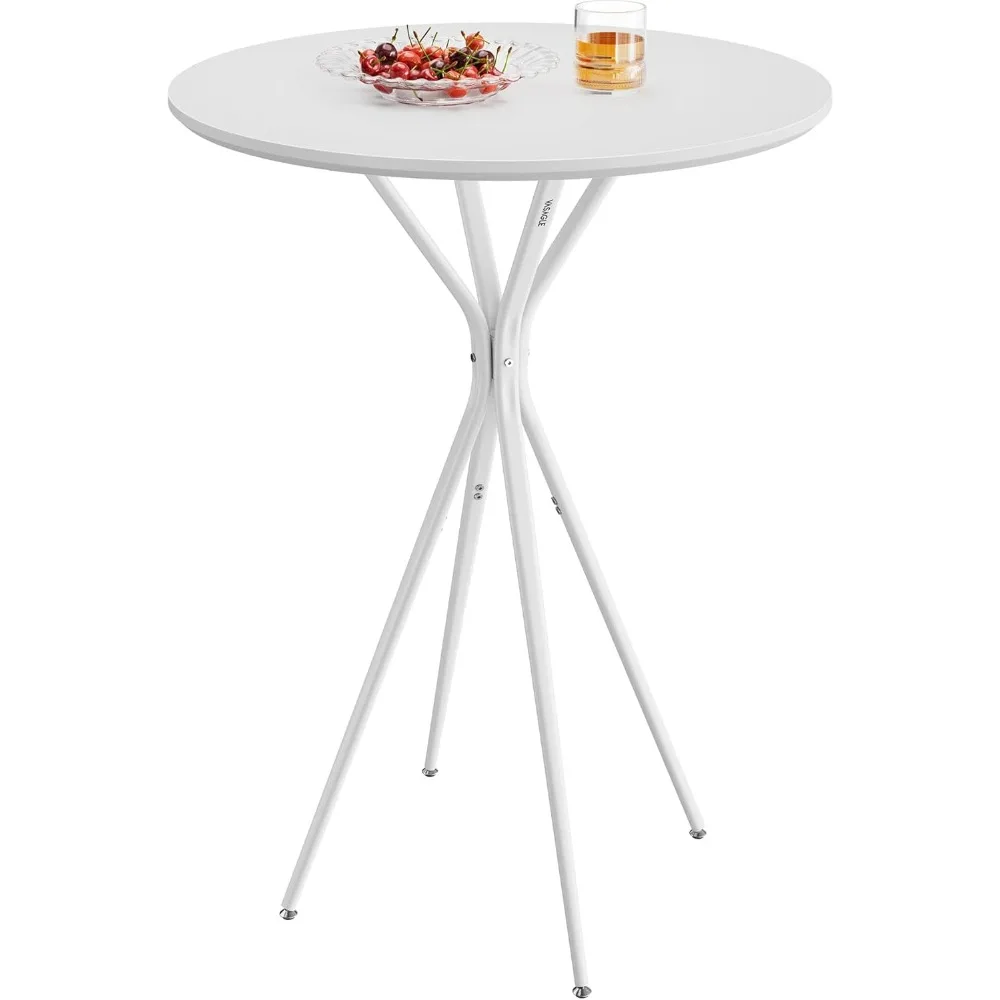 

Bar Table, Round Cocktail Table, High Top Pub Bistro Table for Kitchen Dining, Home Bar, Living Room, 23.6 x 23.6 x 41.3 Inches