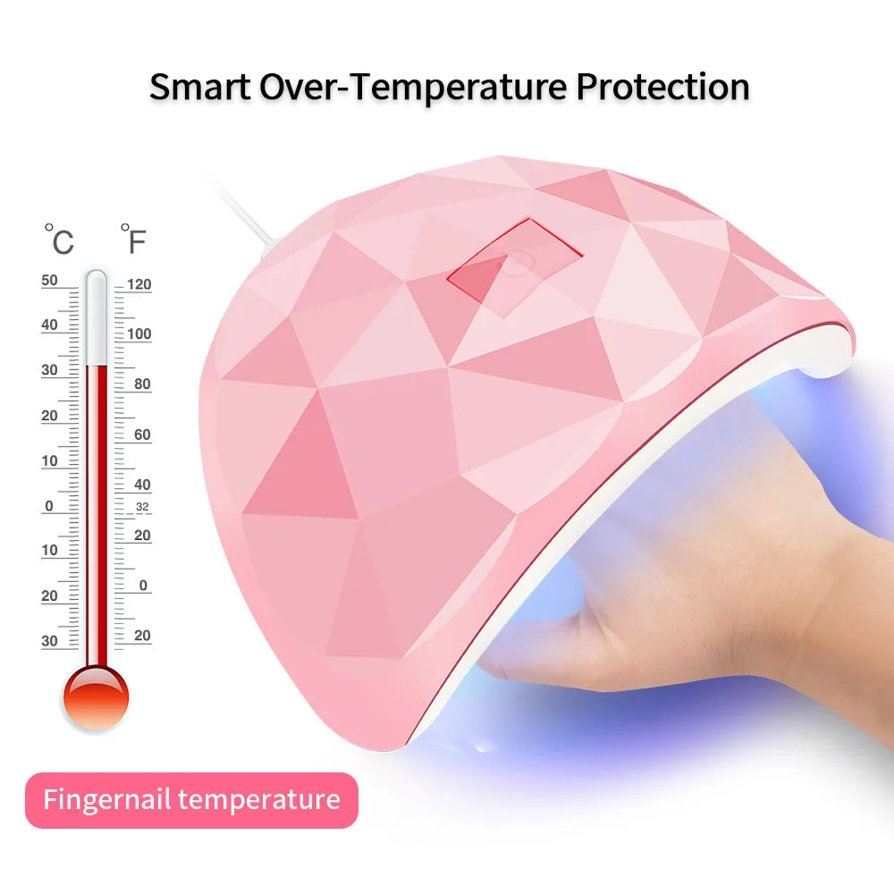 54 W LED Nageldroger Lamp Voor Nagels 18 UV Lamp Kralen Drogen Alle Gel Polish USB Lading Professionele manicure Apparatuur