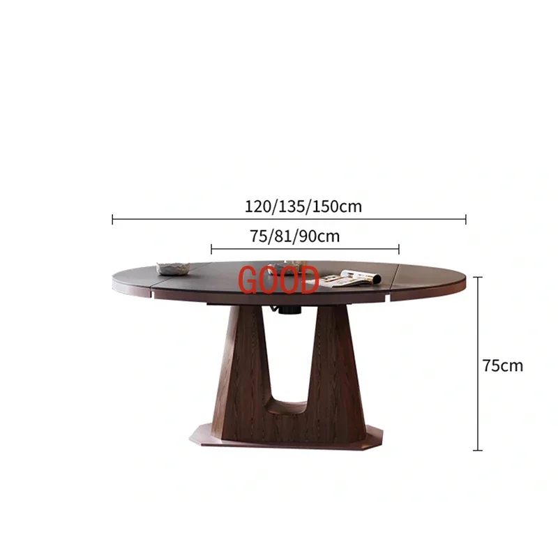 Expandable kitchen dining table set, luxurious modern coffee dining table set, Nordic furniture