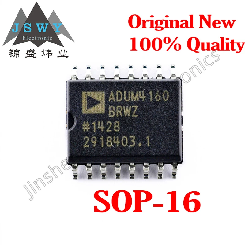 

2 pieces free shipping ADUM4160BRWZ ADUM4160 100% new original imported SOP-16 digital isolator chip electronics