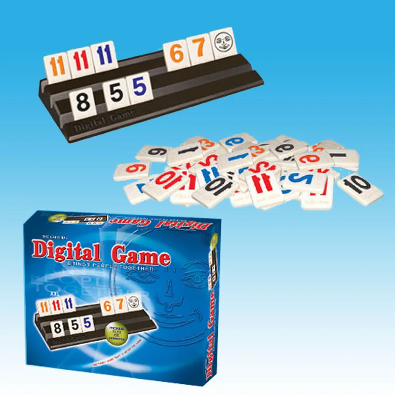 Jeu de société de Mahjong numérique pour enfants et adultes, jouets parent-enfant, formation à la pensée, Border