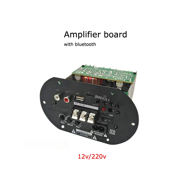 1pc   Power Amplifier Board Built-in Bluetooth  12V//220V for 6 to 10 inch Speaker