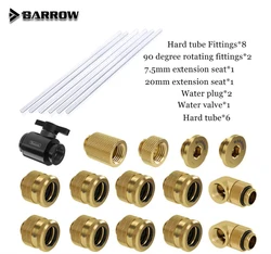 Barrow Fitting Kit use for OD12mm/14mm/16mm Hard Tube /Rigid Fitting Combo /PETG Tube /Hand Compression Connector Fitting