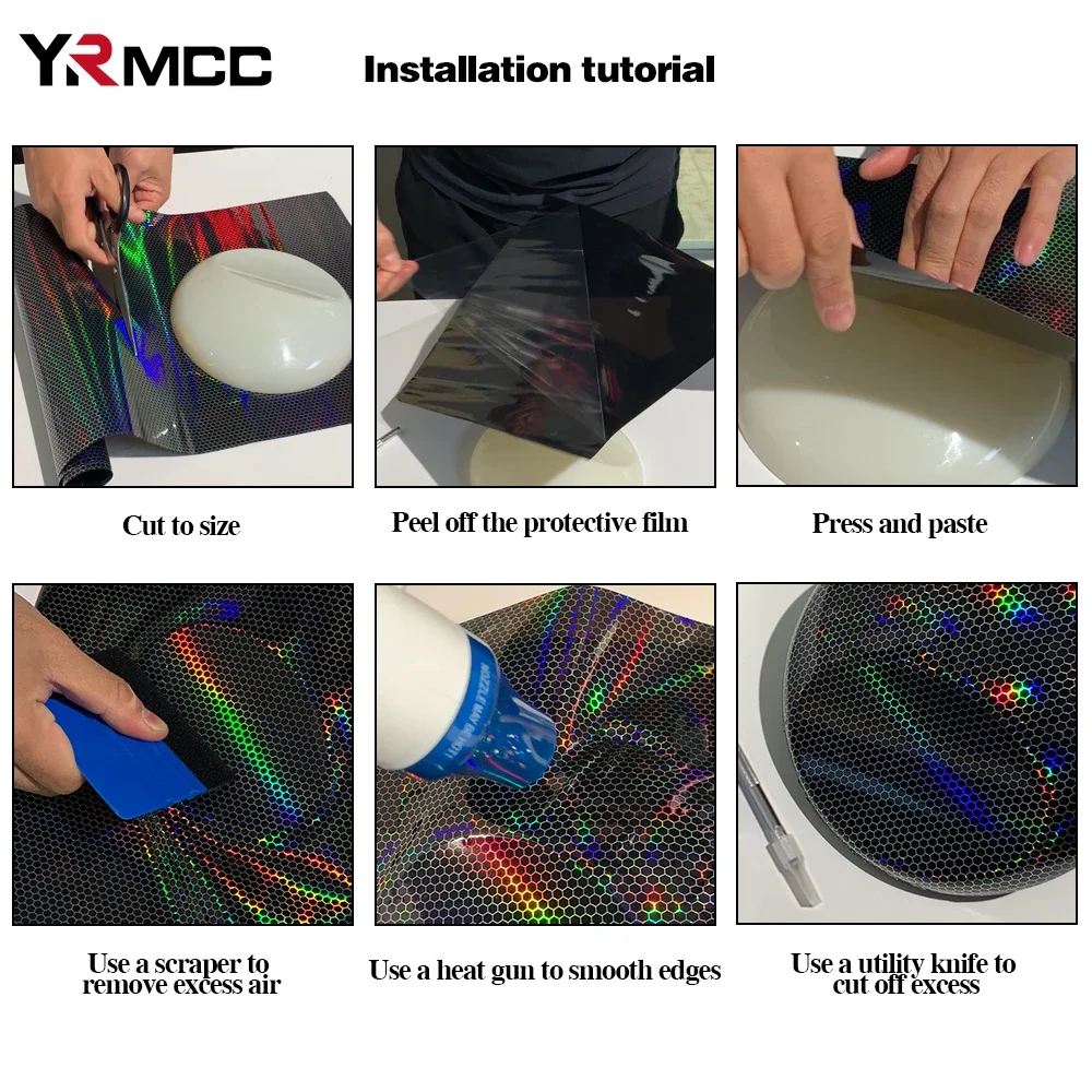 PET Carbon Fiber Sticker Ghost Black Modified Film Waterproof Car Body Tuning Decoration Carbon Film Motorcycle Auto Accessories