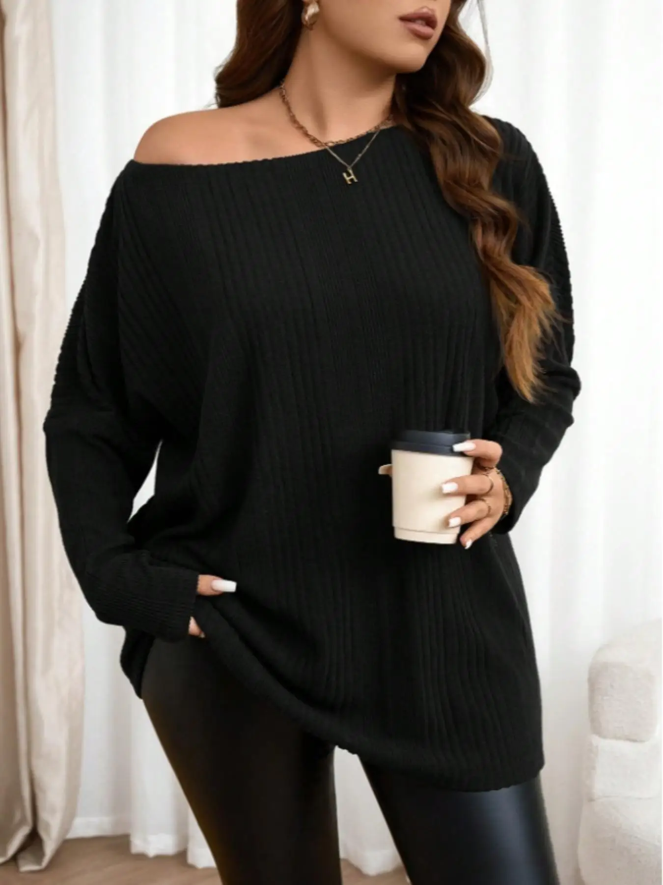 

Женская модная однотонная свободная трикотажная футболка больших размеров, женская повседневная однотонная осенняя одежда, удобные футболки, топы