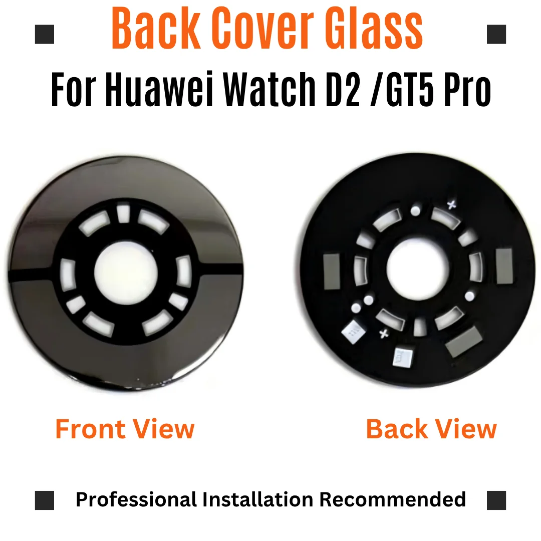 Heart Rate Sensor Glass Lens Rear Back Cover Replacement for HUAWEI WATCH D2 GT 5 Pro Smart Watch Repair Parts
