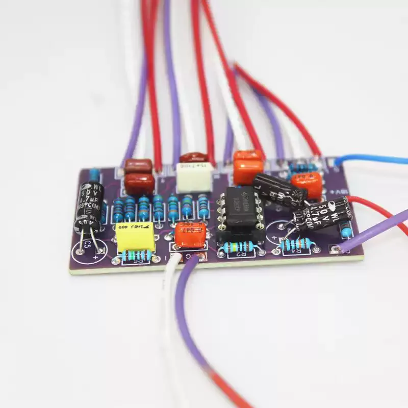 Jazz Bass Active Preamp Kit, 3-Band Equalizer Tone Control Board with Level Knob, Replacement Guitar Electronics