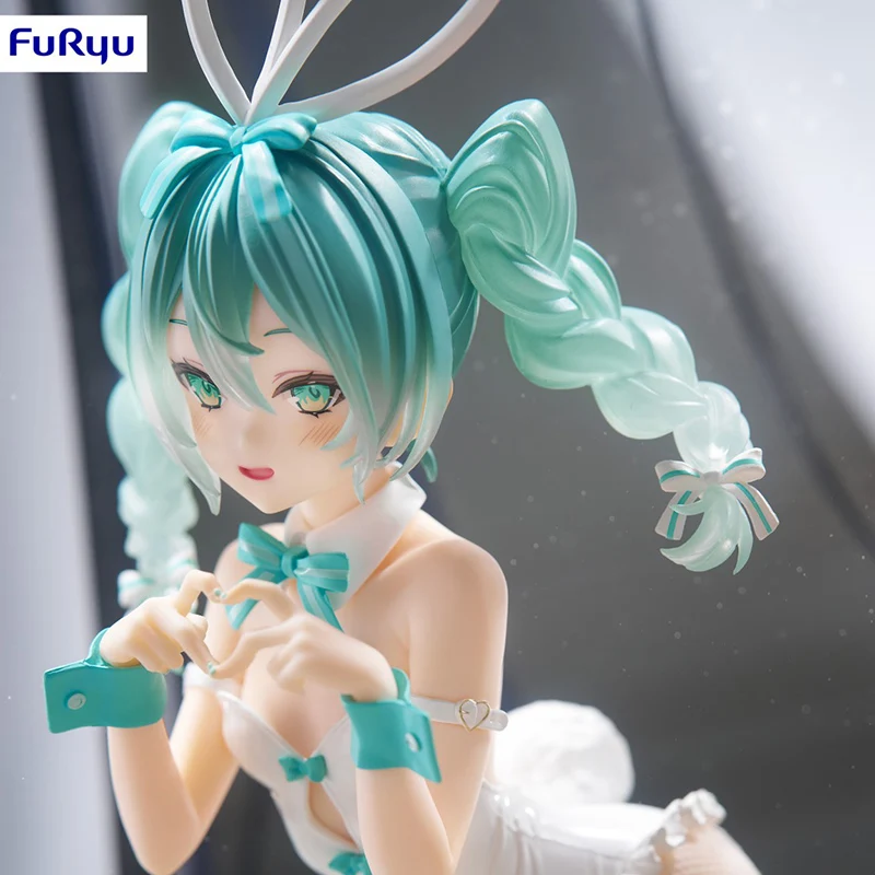 FuRyu BiCute Bunnies Hatsune Miku -Rurudo White Ver.- PVC 27CM Anime Actionfiguren Modellsammlung Spielzeug