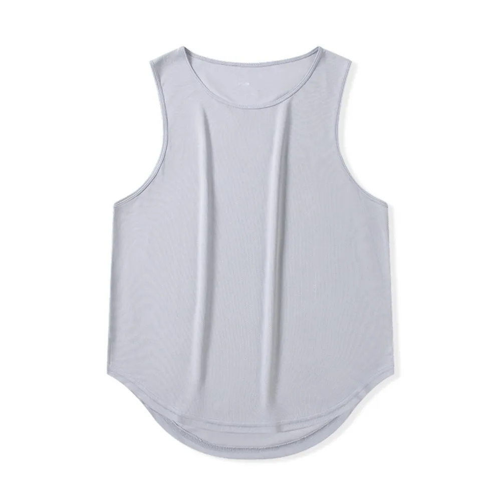 

Male Undershirts Sleeveless Sports Tank Top Loose T-shirts Running Vest Elastic Breathable Men Tops Vests Men Clothing