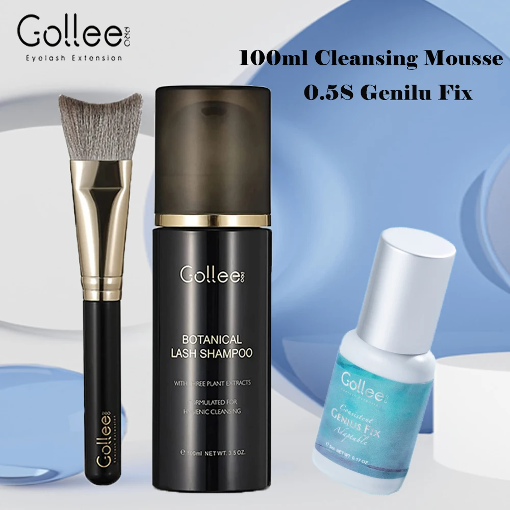 Gollee Genius Fix 0.5s Dry Latex-free Lash Glue No Irritation Bonder Lash Extension Glue Bonder and Primer Clean Lash Supplies
