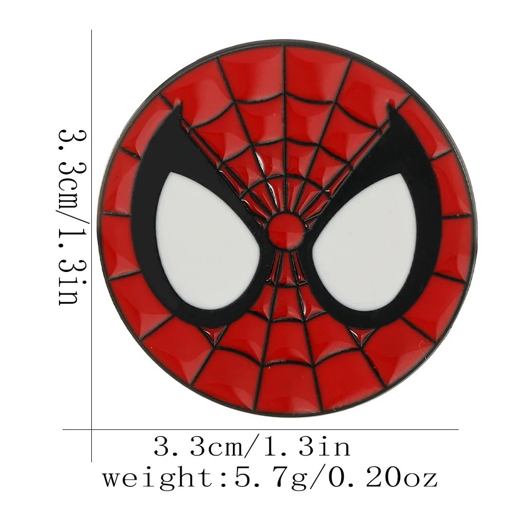Cartoon Anime Spider-man Super Hero Alloy Brooch Cute Western Style Metal Badge Backpack Clothes Decor Accessory