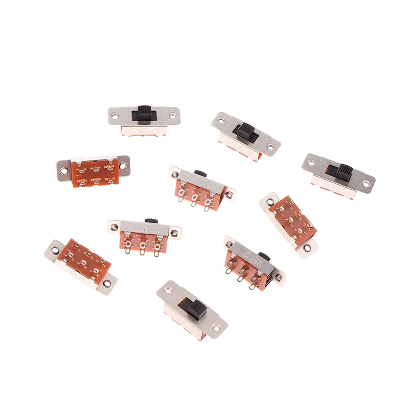 10Pcs 6P SS23F19 Solder Pin 2 Position Slide Switch High Current Car Refrigerator Vacuum Cleaner Electric Vehicle Switch