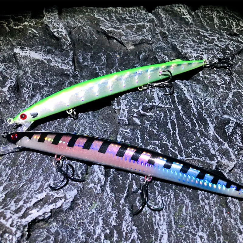 جديد طعوم صيد سمك البلمة 200 مللي متر 38 جرام التصيد غرق عمق 0.5-1.5 متر الطعوم الصلبة طويلة الصب Jerkbait مياه البحر ل Seabass التونة #5