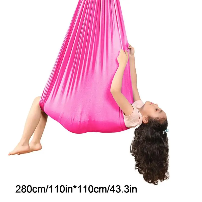 Kids adult Cotton Outdoor Indoor Swing Hammock for Cuddle Up To Sensory 360 Swivel Hanger Soft Elastic Parcel Steady Seat Swing