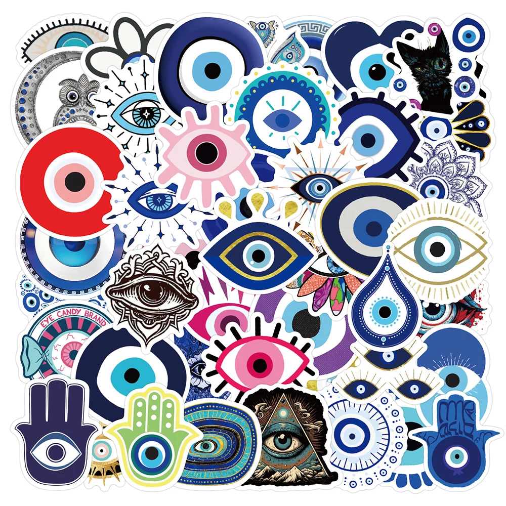 10/30/60pcs Gothic Cartoon Evil Eyes Graffiti Stickers Aesthetic Art Decal DIY Luggage Motorcycle Laptop Cool Sticker Decoration