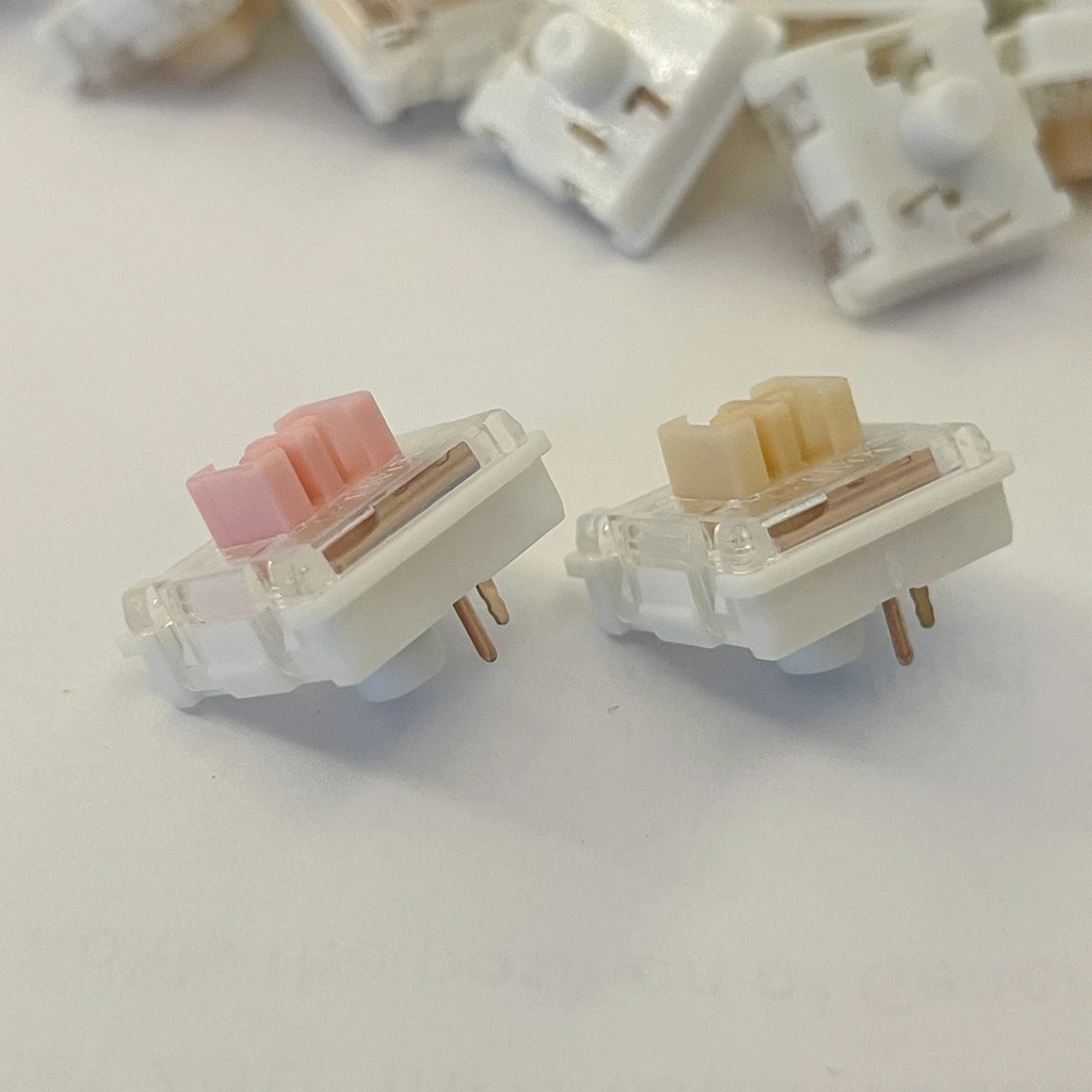 OUTEMU OTM Low Profile Silent Switch for Ultra-thin Mechanical Keyboard Pink Yellow 3pin Linear Tactile Mute Switch Redragon Kit - view 2