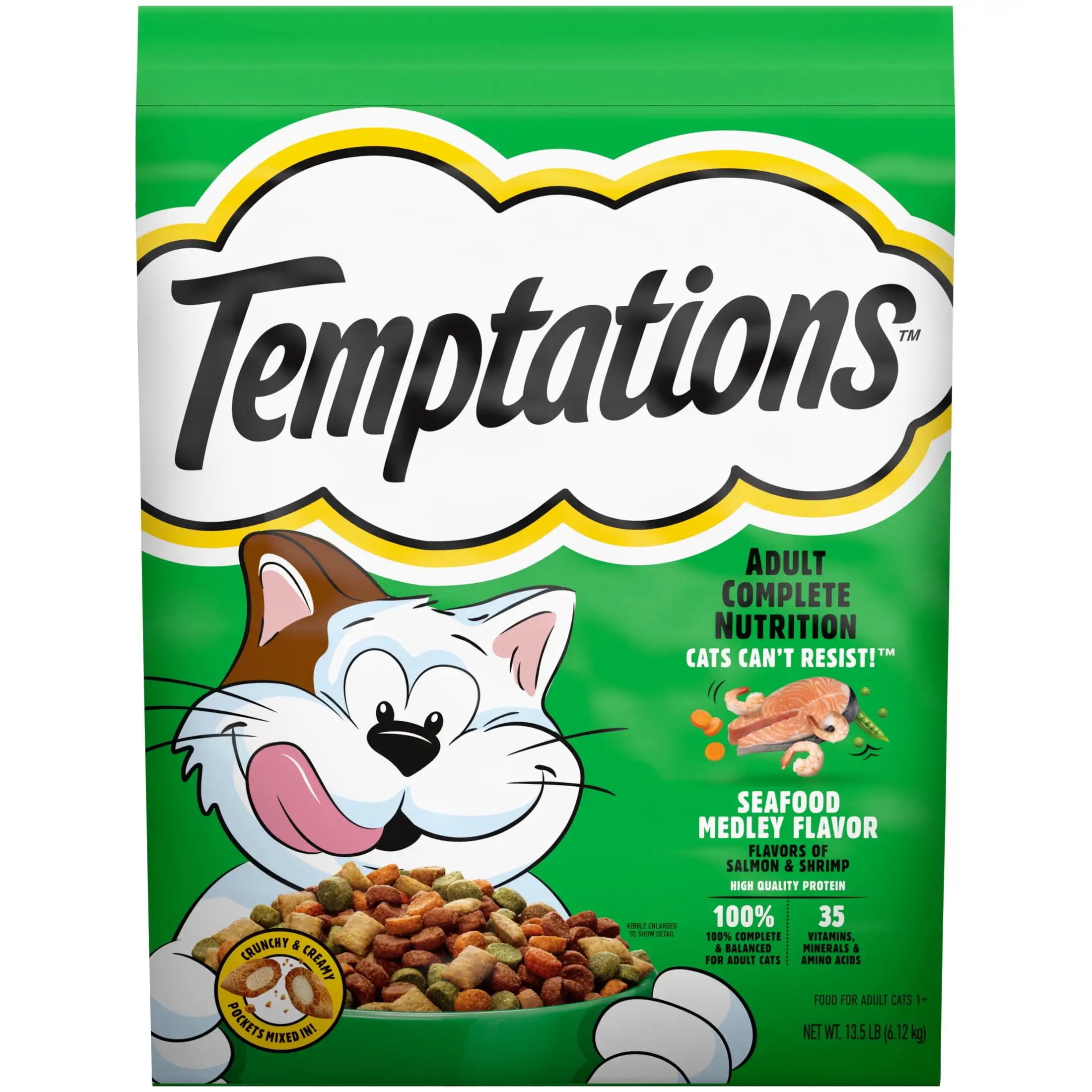 

Temptations Adult Dry Cat Food Seafood Medley Flavor, 13.5 lb Bag